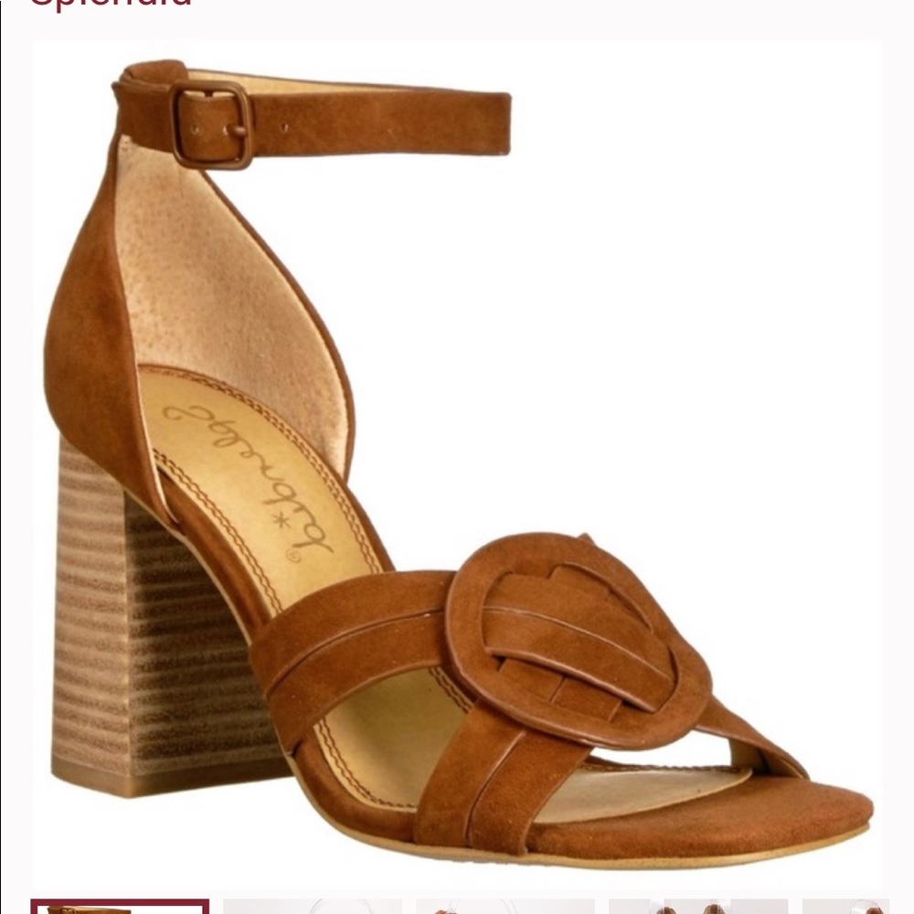 Splendid brown suede sandal heel